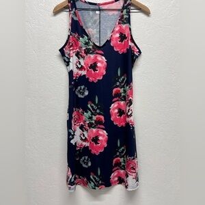 WOMEN’S Simple Floral Aline Sleeveless Dress - S